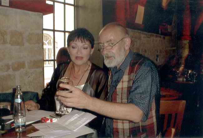 Valrie s Pavlem Vrnou v klubu Solidn nejistota. (6.ervna 2007)