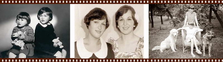 Valérie jako dítě i jako dospívající dívka. Na prvním snímku z roku 1960 je se svou sestru Aničkou, na druhém při maturitách se spolužačkou a poslední připomíná léto roku 1967 v Loučné nad Desnu. Je na něm se sestrou. Klikni pro větší obrázek v novém okně.